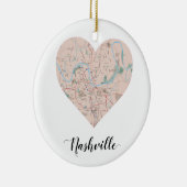 Nashville Heart Map Keramisch Ornament (Rechts)