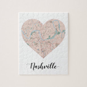 Nashville Heart Map Legpuzzel