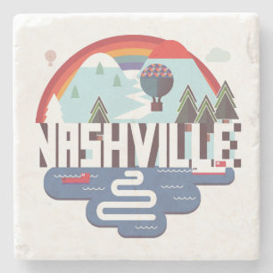 Nashville in design stenen onderzetter