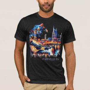 Nashville is een muziekstad mozaïek Tegel ontwerp T-shirt