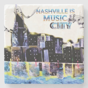 Nashville is Music City Marble Onderzetter