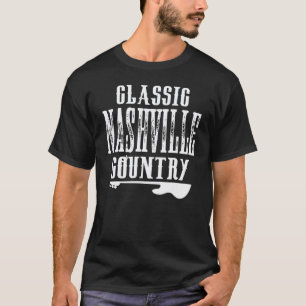 Nashville Klassieke Countrymuziek Tennessee Gitaar T-shirt