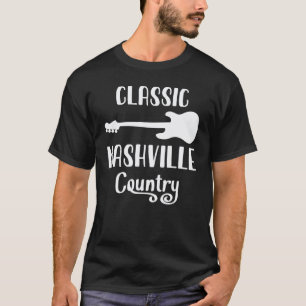 Nashville Klassieke Countrymuziek Tennessee Gitaar T-shirt