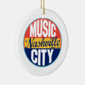 Nashville  Label Keramisch Ornament (Rechts)