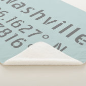 Nashville Latitude Longitude Sherpa Deken (3/4)