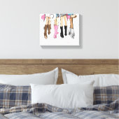 Nashville Mode Illustratie Cowboy Boots Canvas Afdruk (Insitu (Slaapkamer))