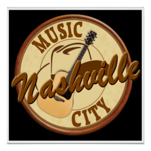 Nashville Music City 20 x 20 inch Poster Perfect Poster