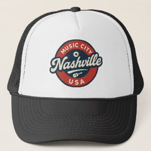 Nashville Music City USA Retro Badge – Trucker Pet