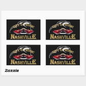 Nashville. Muziekstad Rechthoekige Sticker (Vel)