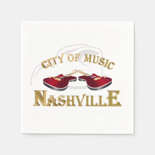 Nashville. Muziekstad Servet (Voorkant)