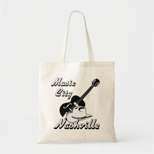 Nashville. Muziekstad Tote Bag (Voorkant)
