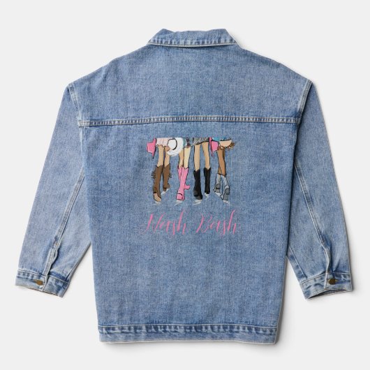 Nashville Nash Bash Bachelorette Mode Denim Jacket (Achterkant)
