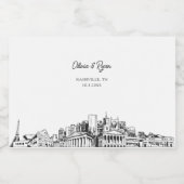 Nashville Party Favor Welkom Gift Custom Likeurfles Etiket (Enkel label)