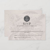 Nashville Passport Wedding RSVP Kaart (Voorkant / Achterkant)