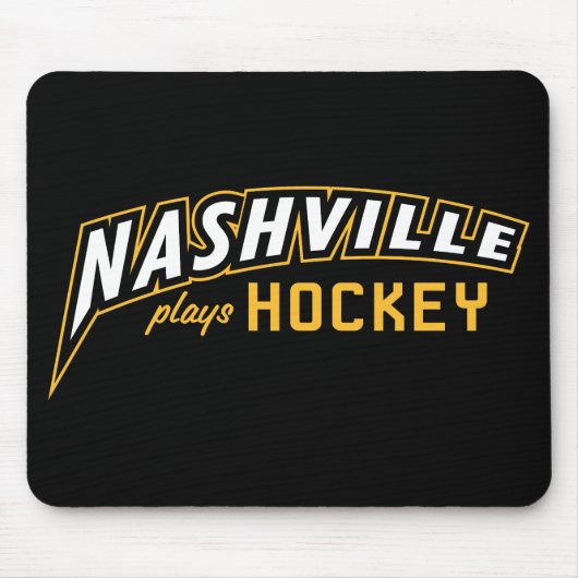 Nashville Plays Hockey Black Muismat (Voorkant)
