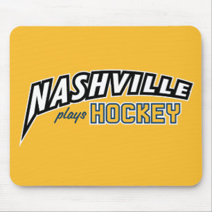 Nashville Plays Hockey Gold Muismat