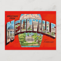 Nashville Retro Groet Ansichtkaart