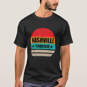 Nashville Retro Sunset Us State Nashville T-shirt