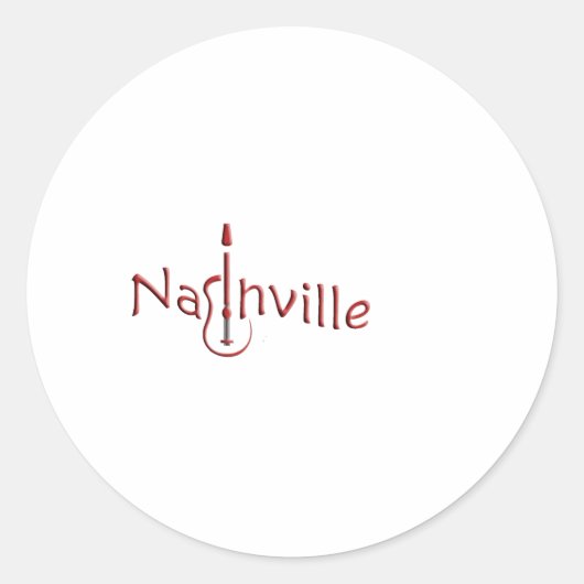 nashville ronde sticker (Voorkant)