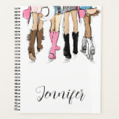 Nashville Script Mode Illustratie Cowboy Boots Planner (Voorkant)