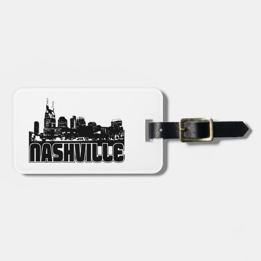 Nashville Skyline Bagagelabel (Voorkant horizontaal)