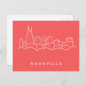 Nashville Skyline Briefkaart (Voorkant / Achterkant)