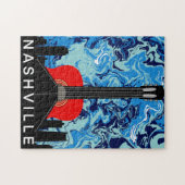 Nashville Skyline Guitar Poster Legpuzzel (Horizontaal)