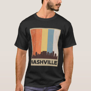 Nashville Skyline Hoodie Distressed Style T-shirt