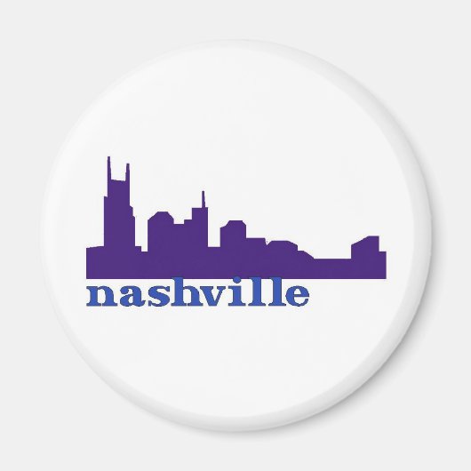 Nashville Skyline Paars Magneet (Voorkant)