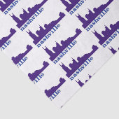 Nashville Skyline Paars Tissuepapier (Detail)