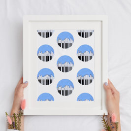 Nashville Skyline Piano Music Record Print Poster