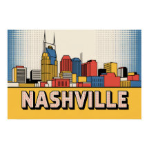 Nashville Skyline Poster – Krachtige Tennessee Pop