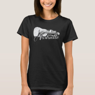 Nashville Skyline Tennessee Country Music Gitaar P T-shirt