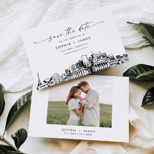 Nashville Skyline Wedding Enregistrer la carte Dat