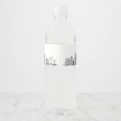 Nashville Skyline | Welkomstbericht Waterfles Etiket (Achterkant)