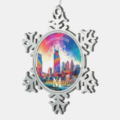 Nashville Snowflake Pewter Noël ornement (Vue impression)