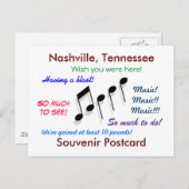 Nashville Souvenir Briefkaart (Voorkant / Achterkant)