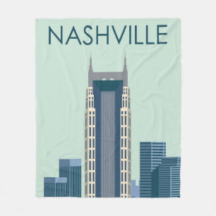 Nashville stad fleece deken