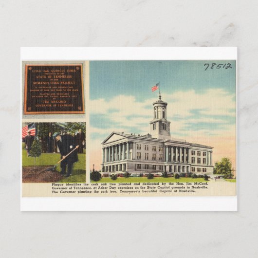 Nashville Tennessee Capitol Briefkaart (Voorkant)