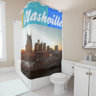 Nashville Tennessee City Scape Beauful Douchegordijn