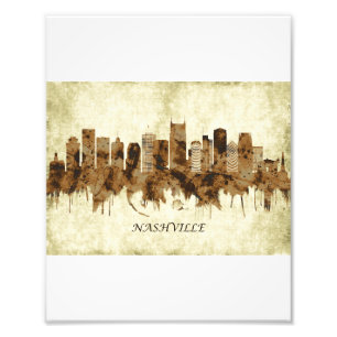 Nashville Tennessee Cityscape Foto Afdruk