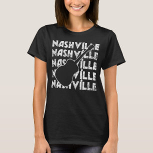 Nashville Tennessee Country Music Retro Guitar Pl T-shirt