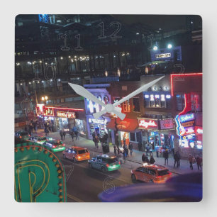 Nashville Tennessee Downtown Honky Tonks Vierkante Klok