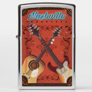Nashville, Tennessee Gitaar vintage reisposter
