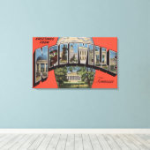 Nashville, Tennessee - Grote Letter-scènes 2 Canvas Afdruk (Insitu (Houten vloer))