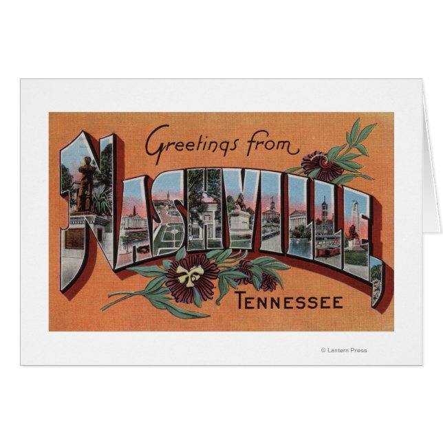Nashville, Tennessee - Grote letterscènes (Voorkant Horizontaal)