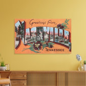 Nashville, Tennessee - Grote letterscènes Canvas Afdruk (Insitu (Woonkamer))