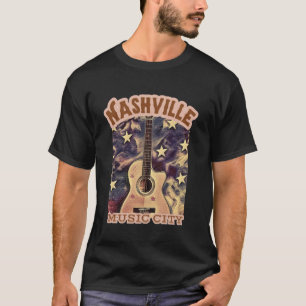 Nashville Tennessee Guitar Country Music City Guit T-shirt