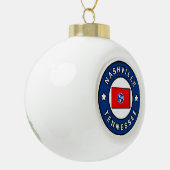 Nashville Tennessee Keramische Bal Ornament (Links)