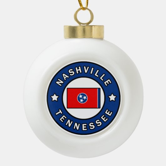 Nashville Tennessee Keramische Bal Ornament (Voorkant)